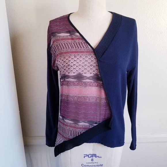 Zara | Two Print‎ Contrast Long sleeve top S - Picture 1 of 6